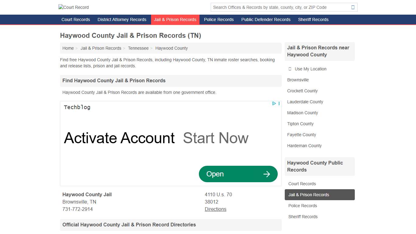 Haywood County Jail & Prison Records for Free (Haywood County, TN)